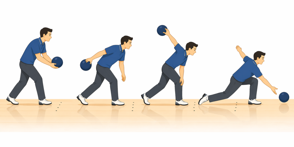  four step bowling approach explained step by step
