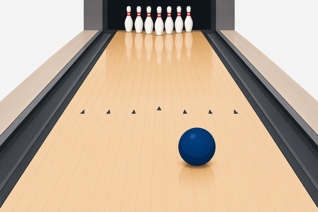 how to aim in bowling using arrows instead of pins